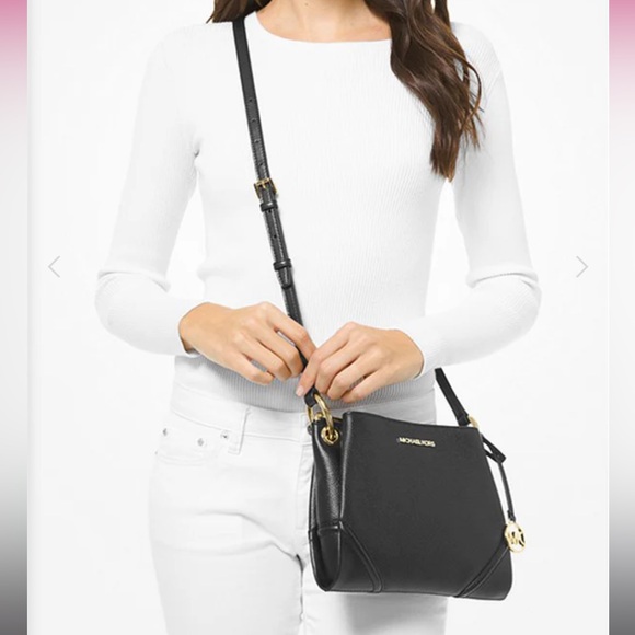 Michael Kors Nicole Triple Compartment pebble Leather Cross Body Handbag - Picture 2 of 15